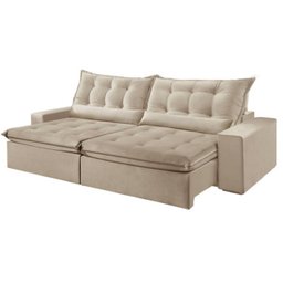 Sofá Retrátil e Reclinável 2,50cm com Pillow e Molas Ensacadas Montebello - Movenzo Estofados - 2
