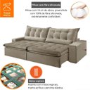 Ver imagem 4 de Sofá Retrátil e Reclinável Montebello 2,50cm com Pillow e Molas Ensacadas - Movenzo Estofados