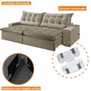 Ver imagem 6 de Sofá Retrátil e Reclinável Montebello 2,50cm com Pillow e Molas Ensacadas - Movenzo Estofados