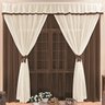 Cortina para Quarto Voil Tabaco 2,00 x 1,70 com Bandô para Trilho 2,00 Metros - 1