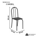 Ver imagem 3 de Kit 4 Cadeiras Tubular 89x37x42 cm Ane B Preto