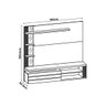 Painel Home Suspenso para Tv até 55" Marin Off White Freijo Dj Móveis - 2