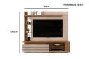 Ver imagem 4 de Painel Home Suspenso para Tv até 55" Marin Off White Freijo Dj Móveis