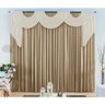 Cortina Emilly para Varão Tecido Malha Gel 4,00 x 2,80 Metros Sala Quarto - Tabaco e Avelã - 1