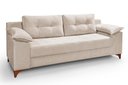Ver imagem 2 de Conjunto Sofá Ibiza 2 e 3 L Veludo Fixo Almofadado Premium Creme