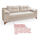 Ver imagem 4 de Conjunto Sofá Ibiza 2 e 3 L Veludo Fixo Almofadado Premium Creme