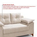Ver imagem 5 de Conjunto Sofá Ibiza 2 e 3 L Veludo Fixo Almofadado Premium Creme