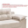 Conjunto Sofá Ibiza 2 e 3 L Veludo Fixo Almofadado Premium Creme - 7