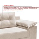 Ver imagem 7 de Conjunto Sofá Ibiza 2 e 3 L Veludo Fixo Almofadado Premium Creme