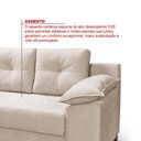 Ver imagem 6 de Conjunto Sofá Ibiza 2 e 3 L Veludo Fixo Almofadado Premium Creme