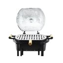 Ver imagem 3 de Churrasqueira Média Bafo Alumínio Craqueada Preta Pé Suporte