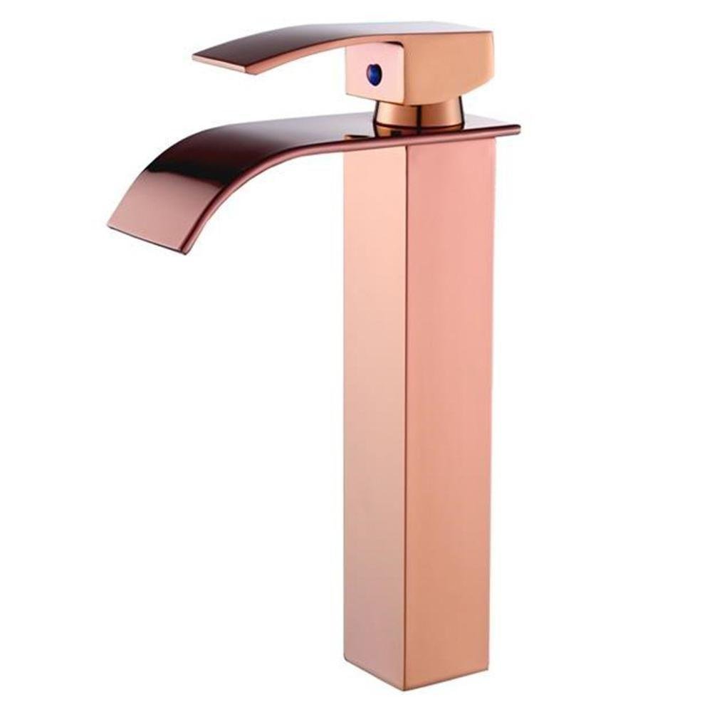 Torneira Cascata Alta com Misturador Monocomando Rose de Bancada Belcca Tca01r-bl - 1