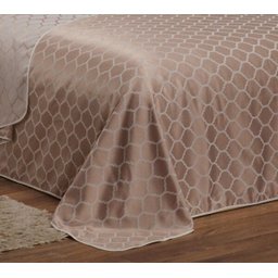 Cobre Leito Casal Padrão Berlim Tecido Jacquard Decorado Dupla Face 3 Peças - Dourado - 3