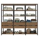 Ver imagem 7 de Guarda-roupa Closet Modulado 6 Gavetas 12 Prateleiras 210cm Valencia Madesa