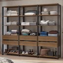 Ver imagem 1 de Guarda-roupa Closet Modulado 6 Gavetas 12 Prateleiras 210cm Valencia Madesa