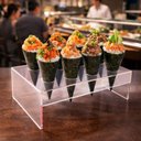 Ver imagem 1 de Porta Pizza Cone Temaki Casquinha Cascão Acrílico 6 Furos