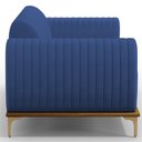 Ver imagem 5 de Sofá 2 Lugares para Sala de Estar Molino 150cm D02 Pés D'ouro Veludo Azul Marinho C-304 - Lyam