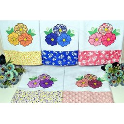 Kit Pano de Prato em Patchwork com 5 pçs - Augusth Arte & Tear - 1