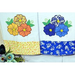 Kit Pano de Prato em Patchwork com 5 pçs - Augusth Arte & Tear - 2