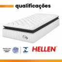 Ver imagem 6 de Cama Box Colchão Solteiro Molas Ensacadas City Pillow Top 88x188x61cm Branco / Preto Hellen
