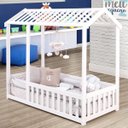 Ver imagem 1 de Cama Infantil Montessoriana com Grade Bruna Branco