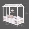 Cama Infantil Montessoriana com Grade Bruna Branco - 2