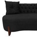Ver imagem 5 de Sofá 2 Lugares Orgânico Curvo Tókio 150cm Couro Preto