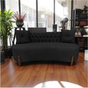 Ver mais imagens de Sofá 2 Lugares Orgânico Curvo Tókio 150cm Couro Preto