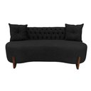 Ver imagem 1 de Sofá 2 Lugares Orgânico Curvo Tókio 150cm Couro Preto