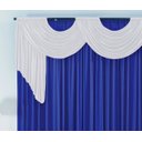 Ver imagem 2 de Cortina Emilly para Varão Tecido Malha Gel 2,00 x 1,70 Metros para Janela - Branco e Azul Royal