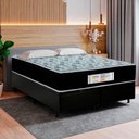 Ver imagem 2 de Cama Box Baú Queen Bipartido Sintético + Colchão Molas Ensacadas Sereneprime Sonnolux 158x198x69