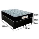 Ver imagem 4 de Cama Box Baú Queen Bipartido Sintético + Colchão Molas Ensacadas Sereneprime Sonnolux 158x198x69