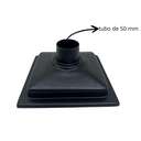 Ver imagem 2 de Ralo Quadrado 20x20 Aluminio Preto Coletor Saída 2 Polegadas