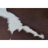 Tapete de couro de boi. Pele bovina natural. 2,00 x 1,90 m. Marrom e branco. P1102 - 3