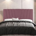 Ver imagem 7 de Cabeceira Cama Box Casal Dublin 140cm Suede Rosê - Abmaza