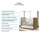 Ver imagem 4 de Kit Conjunto Quarto Infantil Bebê Berço Mini Cama Ben 3 em 1 Guarda Roupa 3 Portas Branco e