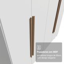 Ver imagem 6 de Guarda-Roupa Solteiro com Pés 4 Portas Batentes Branco/Branco/Rustic Netuno Madesa