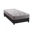 Ver imagem 1 de Conjunto: Box Suede Preto + Colchão Herval Black Espuma Ortopedica D60 Solteiro 88x188x60