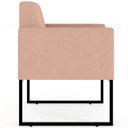 Ver imagem 6 de Poltrona Decorativa para Sala Estar e Recepção Base Fixa de Metal Helô L02 Linho Rosê - Lyam