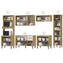 Ver imagem 6 de Cozinha Modulada 6 Peças Vick Castanho Off White