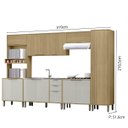 Ver imagem 3 de Cozinha Modulada 6 Peças Vick Castanho Off White