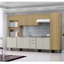 Ver imagem 1 de Cozinha Modulada 6 Peças Vick Castanho Off White