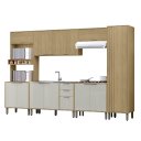 Ver imagem 2 de Cozinha Modulada 6 Peças Vick Castanho Off White