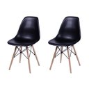 Ver imagem 3 de Kit Mesa Jantar Eiffel 90cm Preta + 2 Cadeiras Charles Eames - Preta