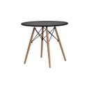 Ver imagem 2 de Kit Mesa Jantar Eiffel 90cm Preta + 2 Cadeiras Charles Eames - Preta