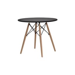 Kit Mesa Jantar Eiffel 90cm Preta + 2 Cadeiras Charles Eames - Preta - 2