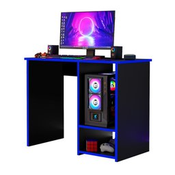 Mesa Escrivaninha Gamer Organizador Home Office Azul - 1