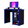 Mesa Escrivaninha Gamer Organizador Home Office Azul - 1