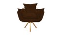 Ver imagem 2 de Kit 2 Poltronas Decorativa Opala Base Giratória Suede Marrom Ms Decor