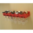 Ver imagem 6 de Porta Taças e Prateleira Adega New Suporte Decorativo para Vinhos e Garrafas Vermelho Laca